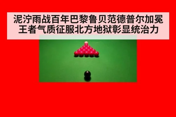 泥泞雨战百年巴黎鲁贝范德普尔加冕 王者气质征服北方地狱彰显统治力